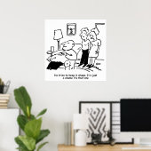 Poster Overweight Unfit Obese Man Tries to Keep Fit Funny (Bureau à domicile)