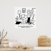 Poster Overweight Unfit Obese Man Tries to Keep Fit Funny (Cuisine)