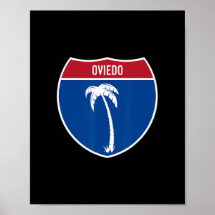 Poster Oviedo Floride Fl Autoroute Inter-états Vacances S