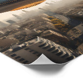 Poster OVNI au-dessus de la ville (Coin)