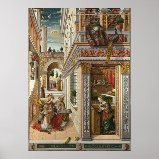 Poster OVNI dans l'art ancien L'Annonciation avec Saint E (Devant)