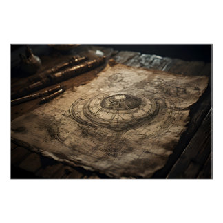 Poster "OVNI dans l'esprit de Léonard de Vinci"