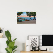 Poster Owasco Yacht Club Vue du lac Owasco (Bureau à domicile)