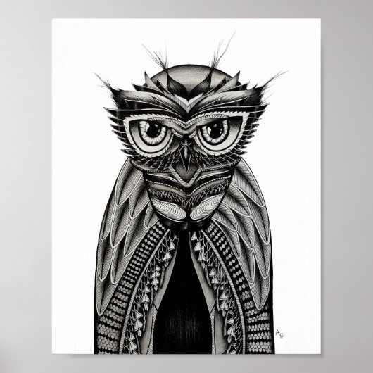 Poster Owl Art (Devant)