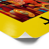 POSTER OWL ART COLORÉ (Coin)