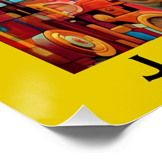 POSTER OWL ART COLORÉ (Coin)