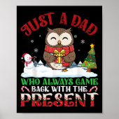 Poster Owl Dad Who Always Came Back With The Present Chri (Devant)
