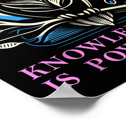 Poster Owl - Knowledge Is Wer - Wisdom Owl Design  (Coin)