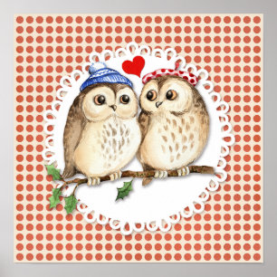Poster Owl Love