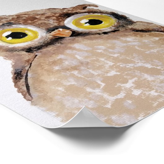 Poster Owl Nursery Wall Art (Coin)
