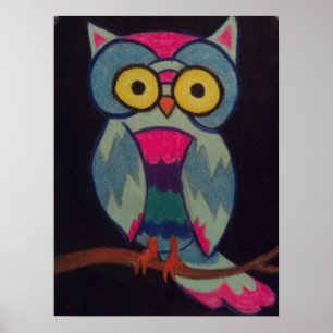 Poster Owl sur Branche