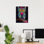 Poster Owl sur Branche (Bureau à domicile)