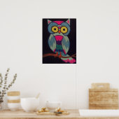 Poster Owl sur Branche (Cuisine)