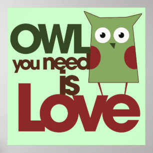 Poster Owl you need is love