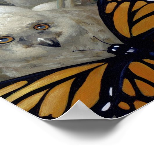 Poster Owlyn in the Nest ART IMPRIMER hiboux fée hatchlin (Coin)