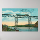 Poster OWR & N Bridge Scene River, ID (Devant)