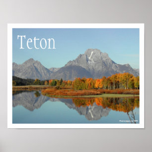 Poster Oxbow Bend, Mount Moran Reflection, Grand Teton NP