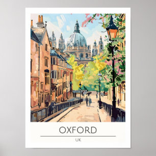 Poster Oxford Royaume-Uni Art Illustration Voyage
