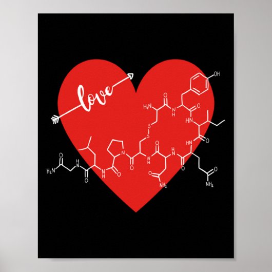 Poster Oxytocin Love Hormone Valentines Day Love Hormone  (Devant)