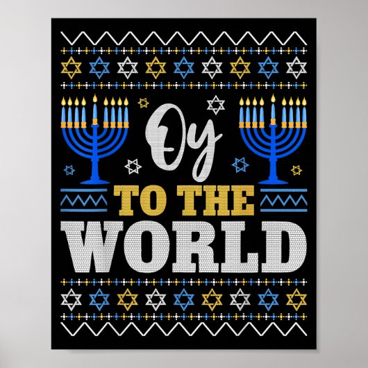 Poster Oy To The World Hanukkah Humor For Families And Fr (Devant)