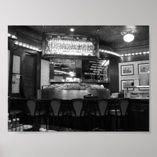 Poster Oyster Bar Quartier Français Nouvelle-Orléans, Lou (Devant)