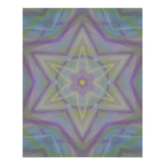 Poster P32C Art abstrait mandala coloré unique