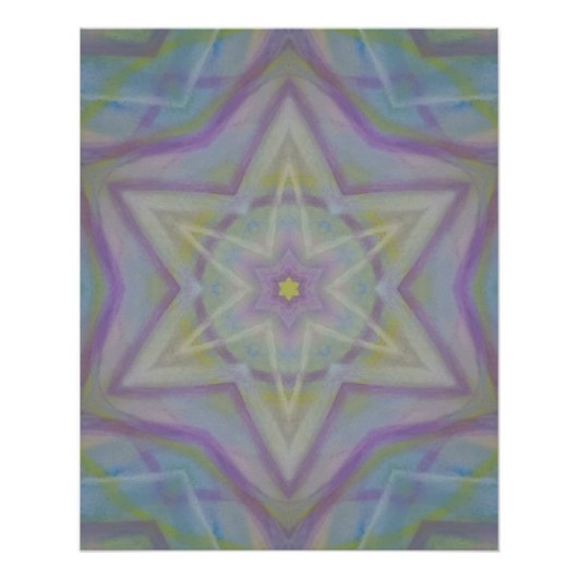 Poster P32C Art abstrait mandala coloré unique (Devant)