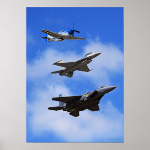 Poster P51 F16 F15 en formation