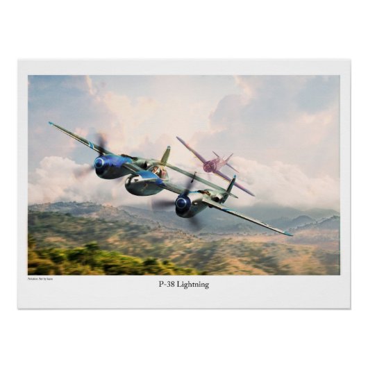 POSTER P-38稲妻 (Devant)