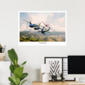 Poster P-38 Éclair (Bureau à domicile)