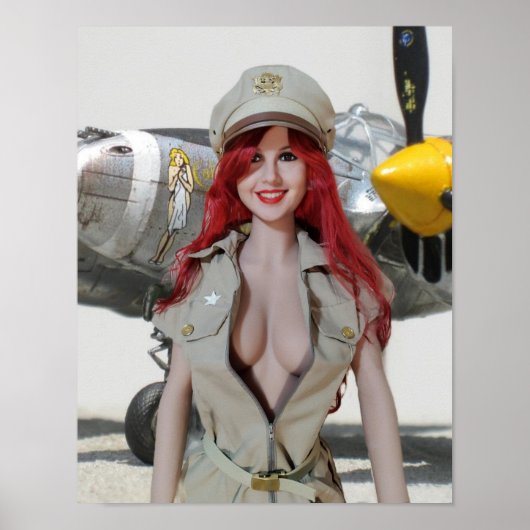 Poster P-38 Pin-up fille (Devant)