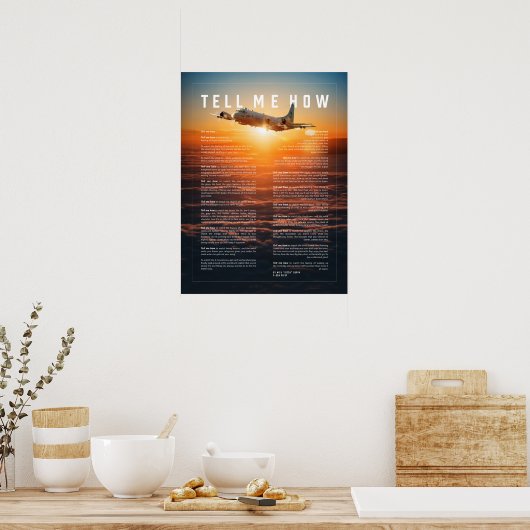 Poster P-3 Orion with Tell Me How ode to flight (Cuisine)