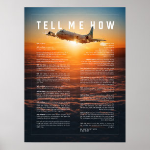 Poster P-3 Orion with Tell Me How ode to flight
