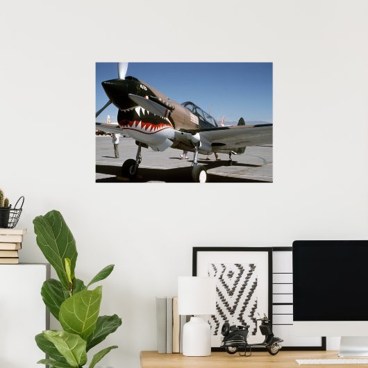 Poster P-40 Warhawk (Bureau à domicile)