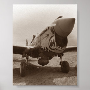 Poster P-40 Warhawk - Guerre mondiale 2