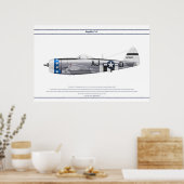POSTER P-47D 356FS USAAF (Cuisine)