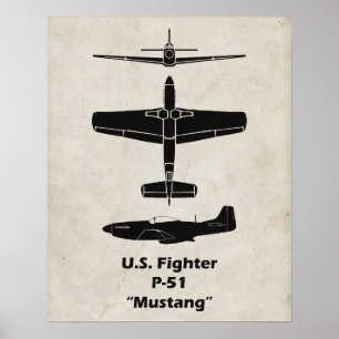Poster P-51 Mustang