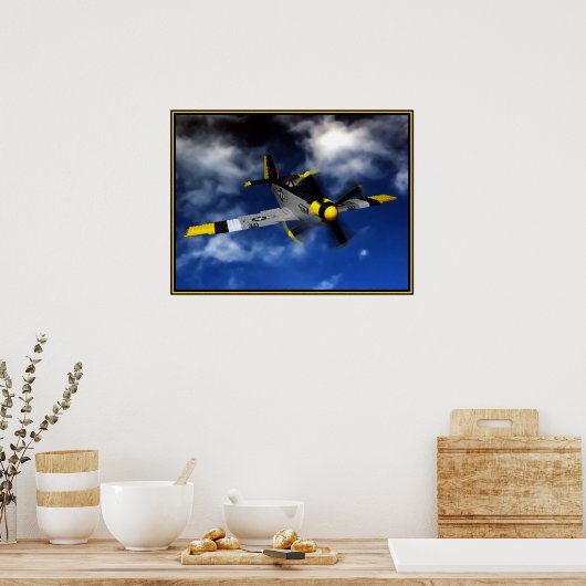 Poster P 51 Mustang (Cuisine)