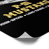 Poster P-51 Mustang Bombe De Combat De La Seconde Guerre  (Coin)