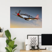 Poster P-51C Mustang (Bureau à domicile)