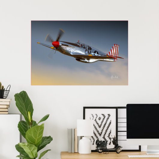 Poster P-51C Mustang (Bureau à domicile)