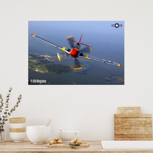 POSTER P-51D MUSTANG (Cuisine)