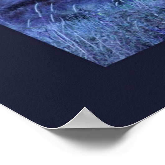 Poster P ci-dessous dans l'Indigo (Coin)