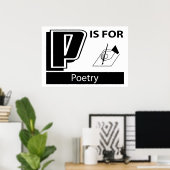 Poster P Est Pour La Poésie (Bureau à domicile)