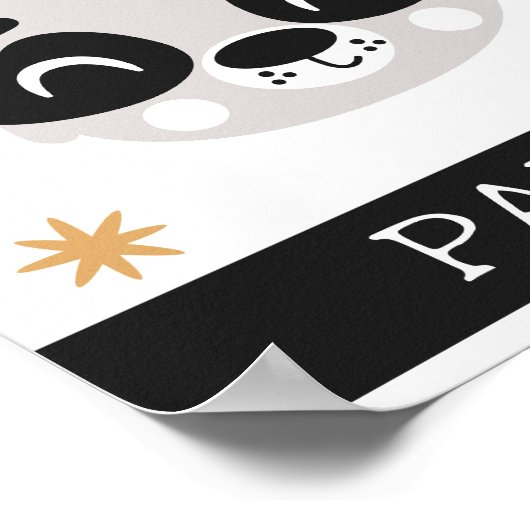 Poster P est pour Panda, Nursery, Chambre, Art Mur pour E (Coin)