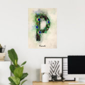 Poster P est pour Peacock (Bureau à domicile)