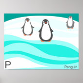 Poster P pour l'affiche de pingouin (Devant)