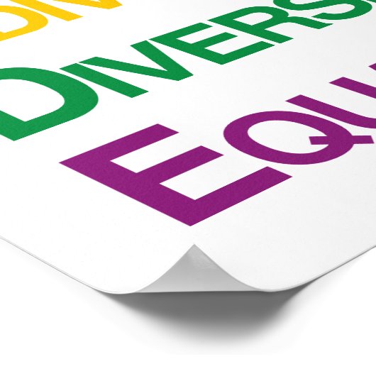 POSTER P-R-I-D-E : PERSONNES RECONNAISSANT LA DIVERSITÉ I (Coin)