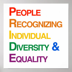 POSTER P-R-I-D-E : PERSONNES RECONNAISSANT LA DIVERSITÉ I