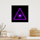 Poster Paars lasersymbool (Keuken)